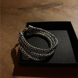 Silpada Elegant Silver Beaded Bracelet